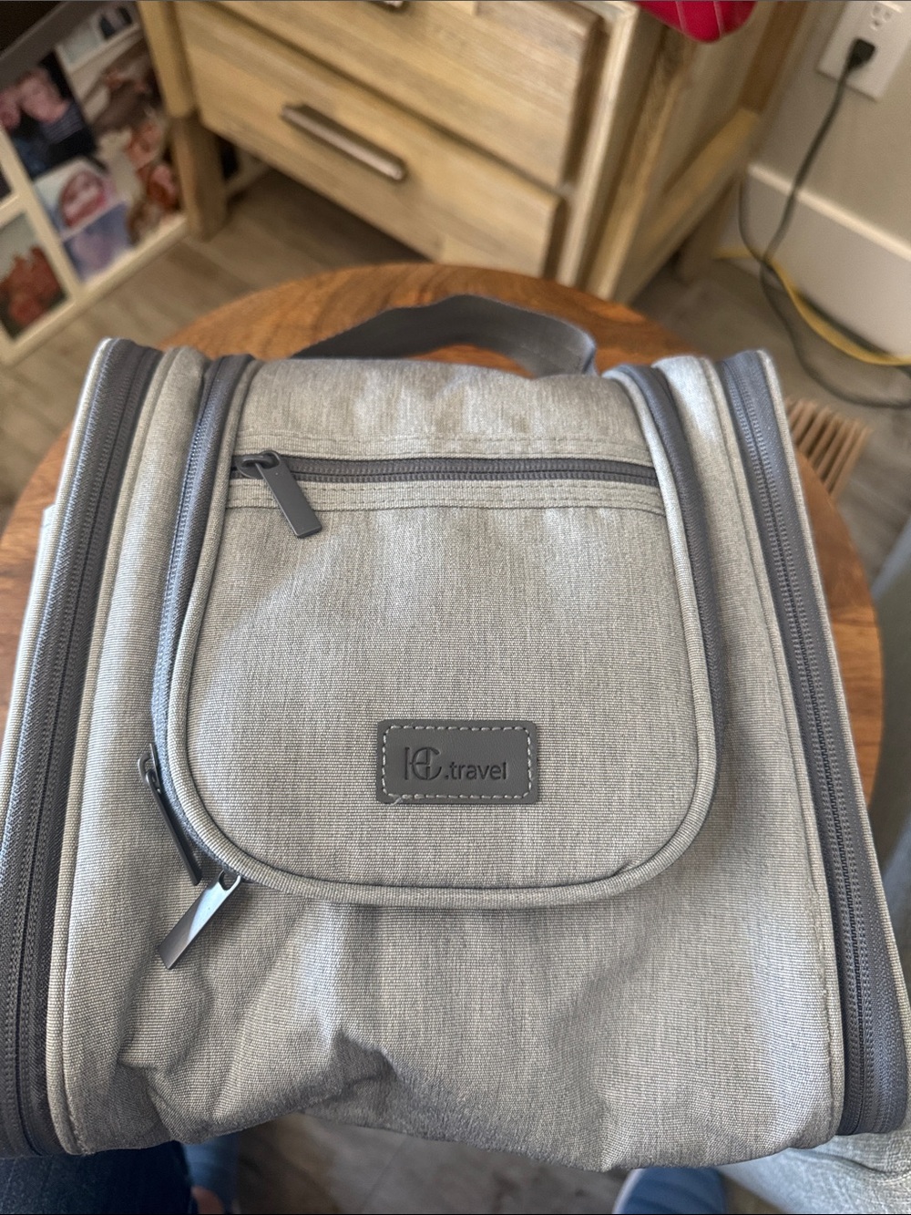 Travel Dopp Kit Toiletry Bag - Gray